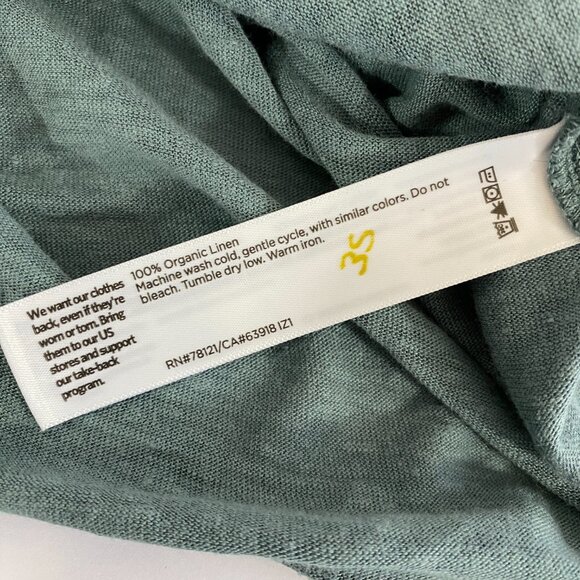 Eileen Fisher Organic Linen Tank Top Blue Womens Large Boxy - Picture 6 of 6